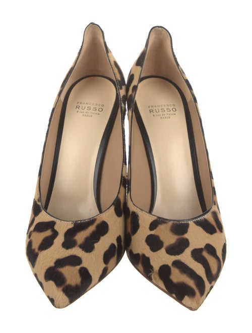 Francesco Russo Ponyhair Animal Print Pumps w/ Tags