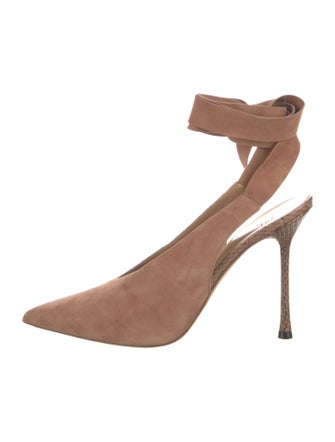 Francesco Russo Suede Slingback Pumps w/ Tags