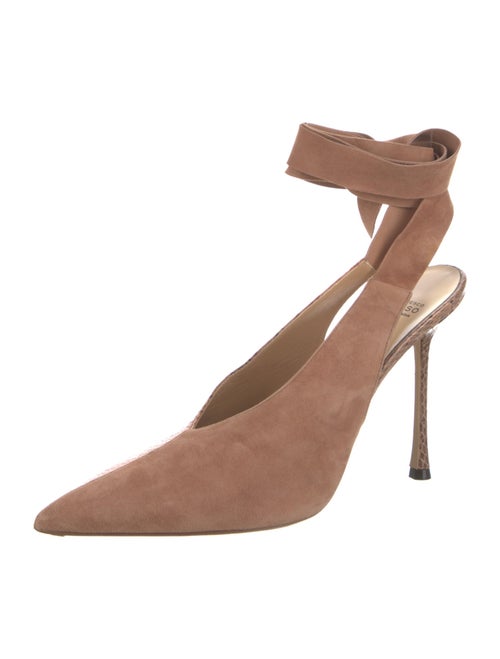 Francesco Russo Suede Slingback Pumps w/ Tags