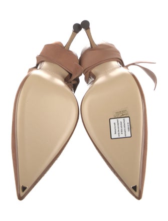 Francesco Russo Suede Slingback Pumps w/ Tags