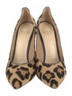 Francesco Russo Ponyhair Animal Print Pumps w/ Tags