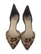 Francesco Russo Suede Animal Print D'Orsay Pumps