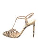 Francesco Russo Leather Animal Print T-Strap Pumps