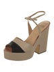Francesco Russo Leather Colorblock Pattern Sandals w/ Tags