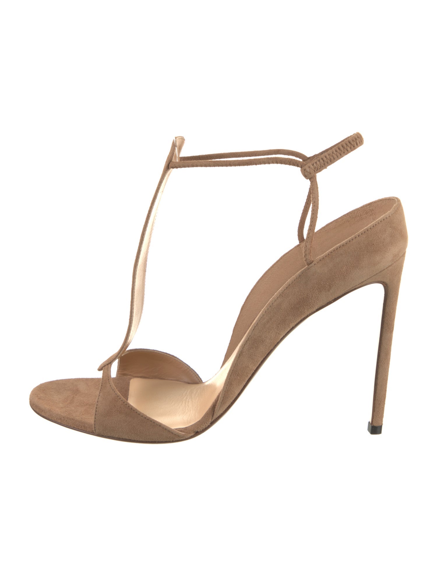 Francesco Russo Suede Leather Trim Embellishment T-Strap Sandals w/ Tags