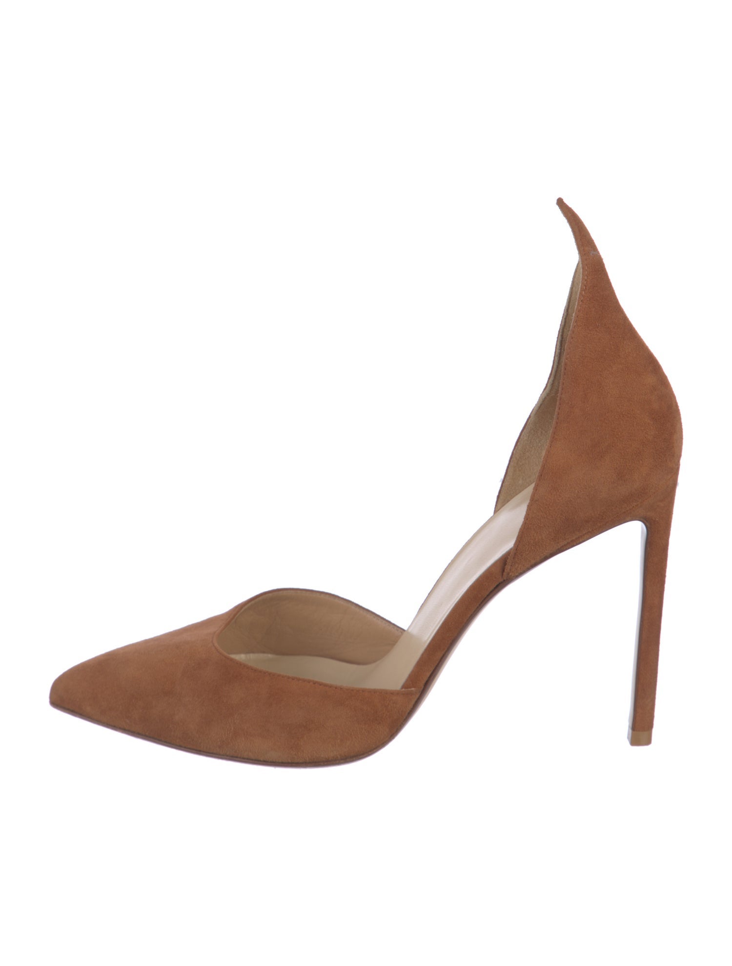 Francesco Russo Vintage Suede D'Orsay Pumps