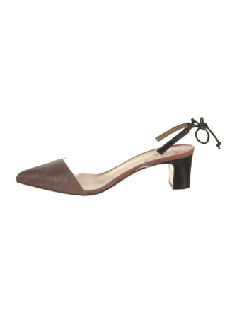 Francesco Russo Leather Bow Accents Slingback Sandals