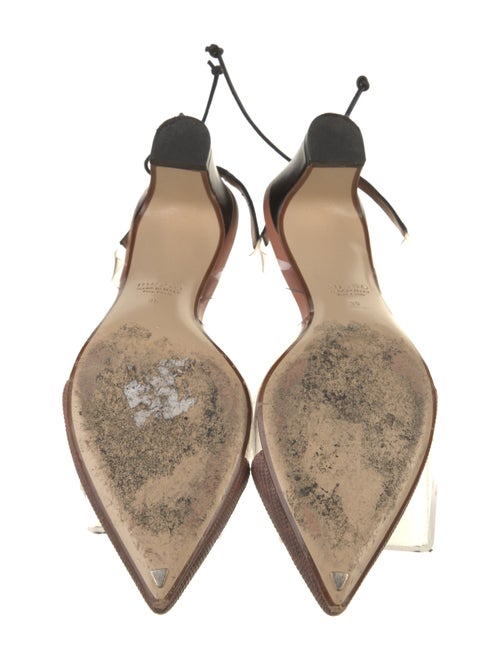Francesco Russo Leather Bow Accents Slingback Sandals