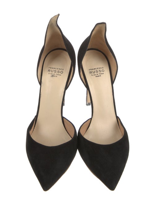 Francesco Russo Suede D'Orsay Pumps
