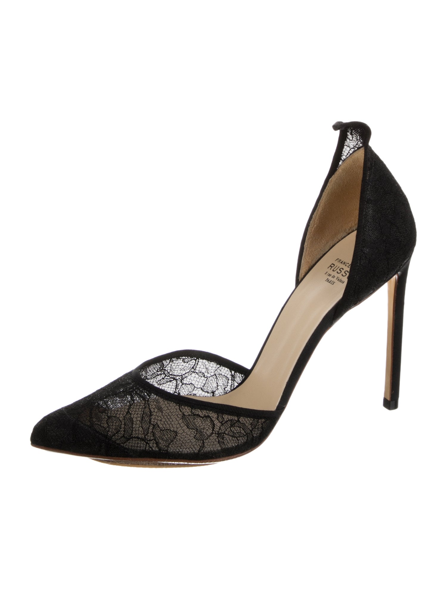 Francesco Russo Suede D'Orsay Pumps