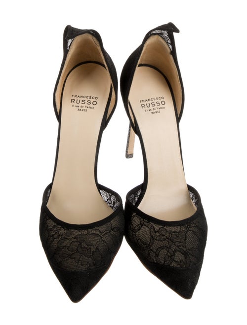Francesco Russo Suede D'Orsay Pumps