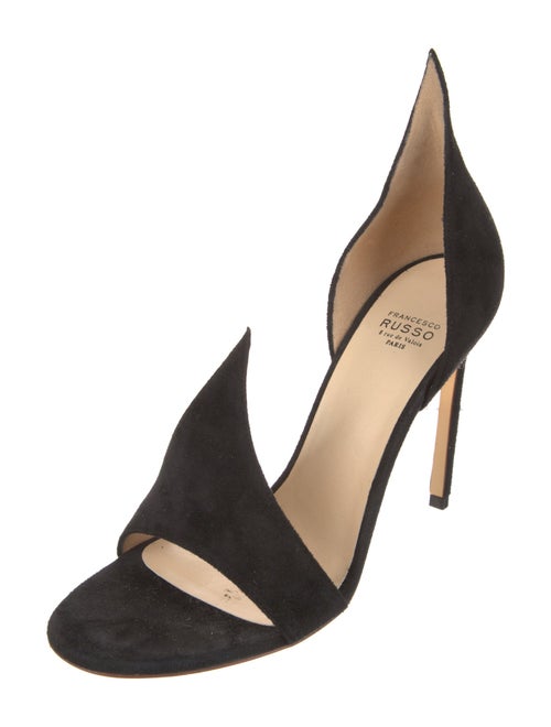 Francesco Russo Suede D'Orsay Pumps