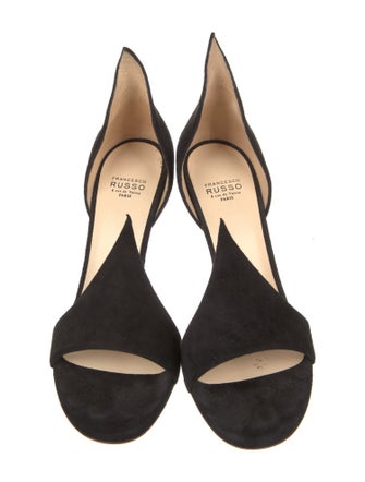 Francesco Russo Suede D'Orsay Pumps