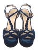 Francesco Russo Velvet T-Strap Pumps