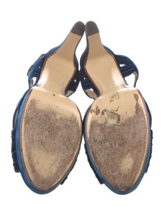 Francesco Russo Velvet T-Strap Pumps