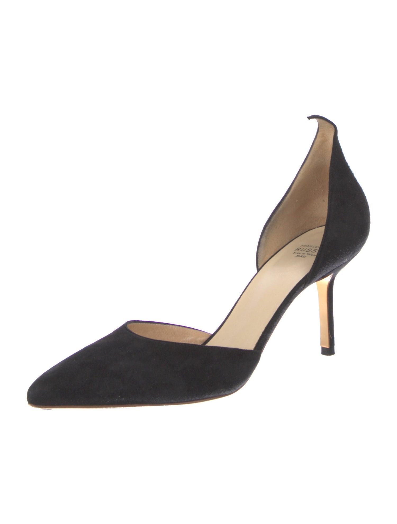 Francesco Russo Suede D'Orsay Pumps