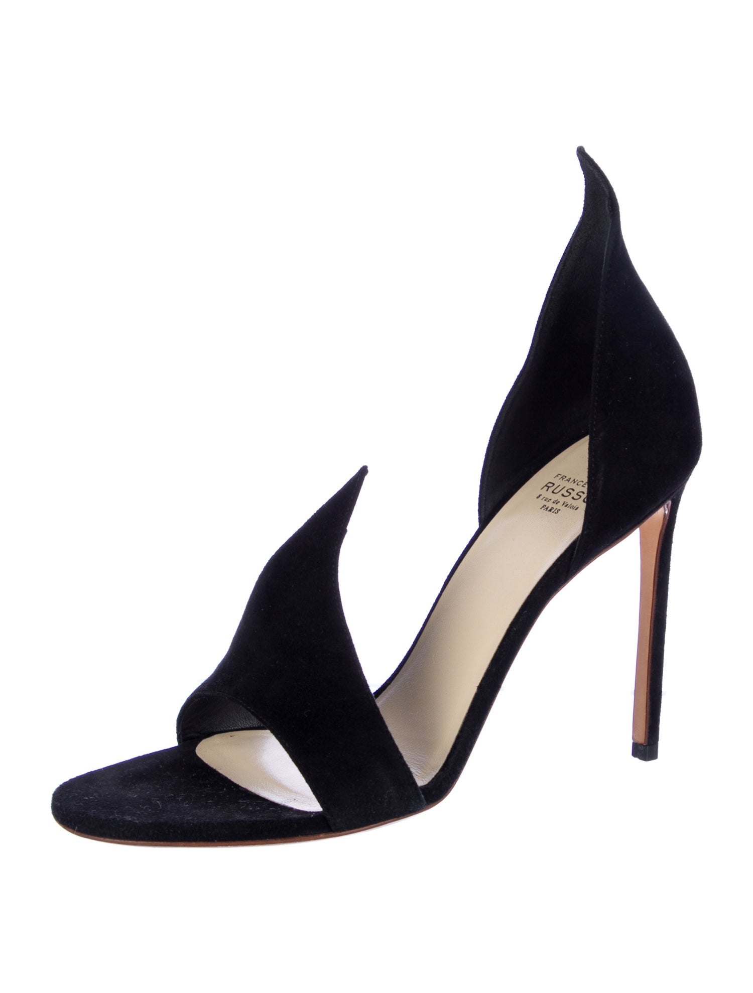 Francesco Russo Suede Slingback Sandals