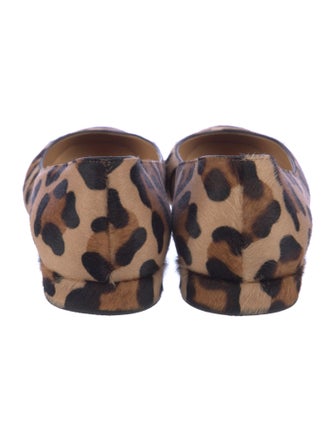 Francesco Russo Ponyhair Animal Print Flats