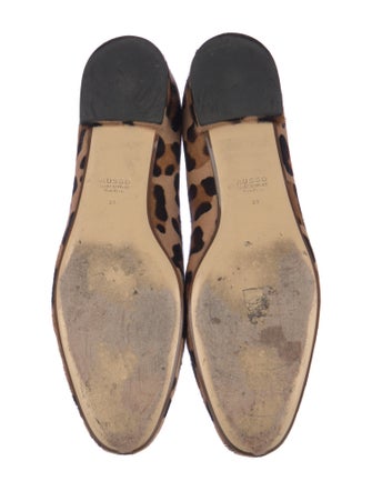 Francesco Russo Ponyhair Animal Print Flats