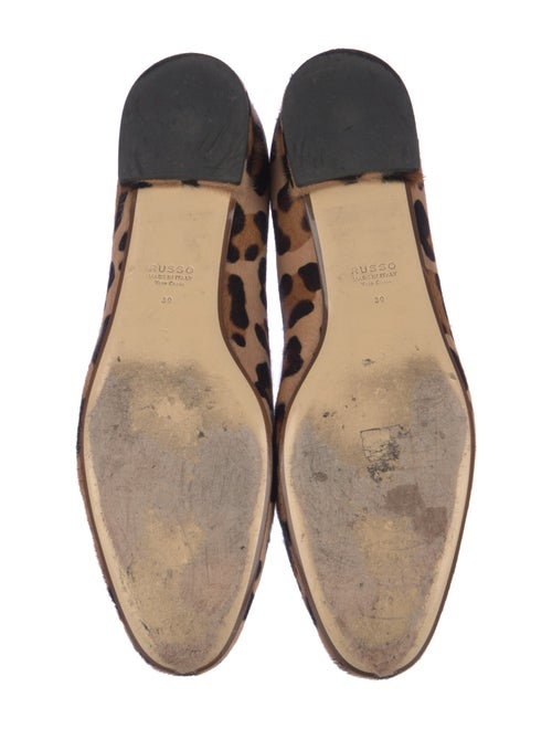 Francesco Russo Ponyhair Animal Print Flats