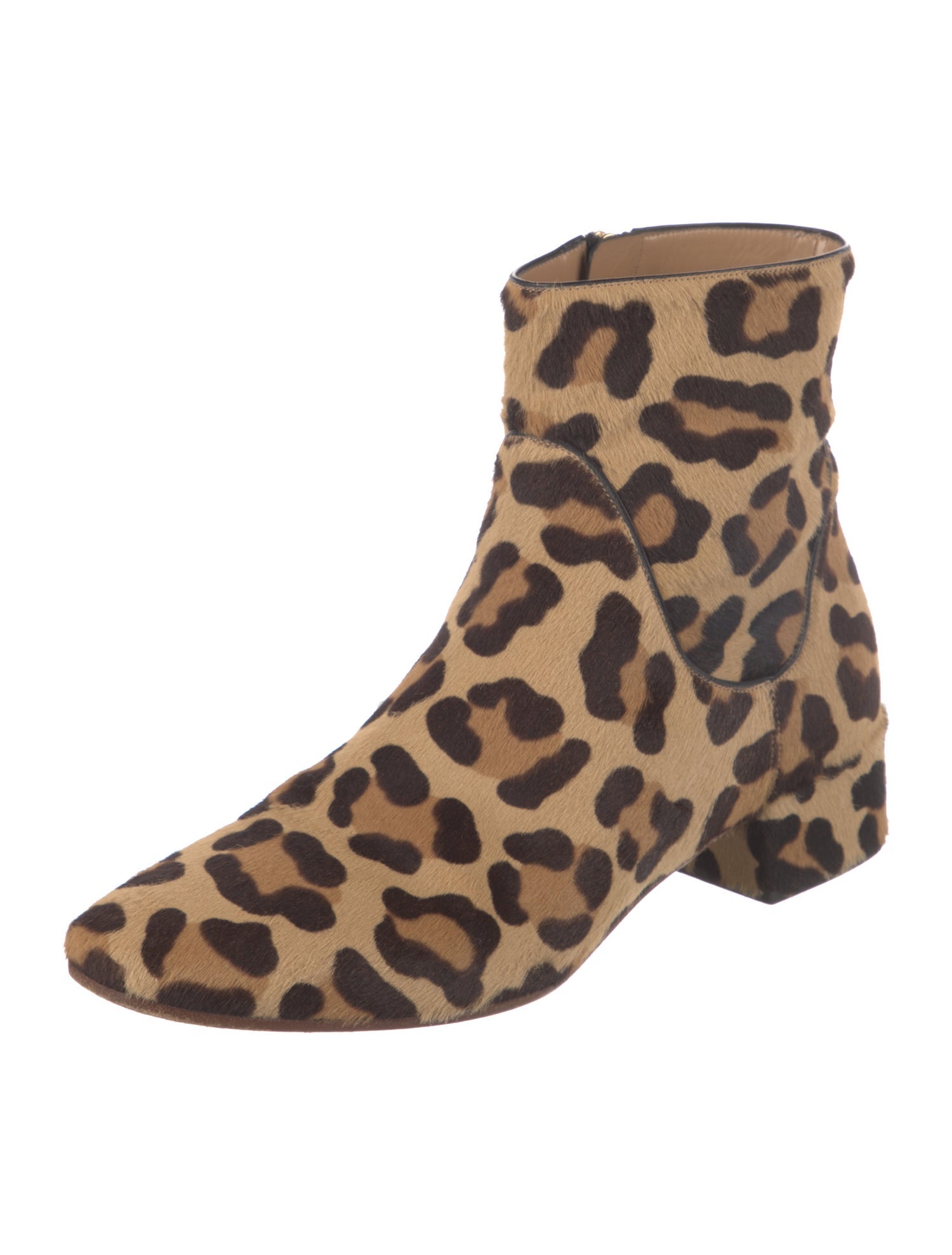Francesco Russo Ponyhair Animal Print Boots
