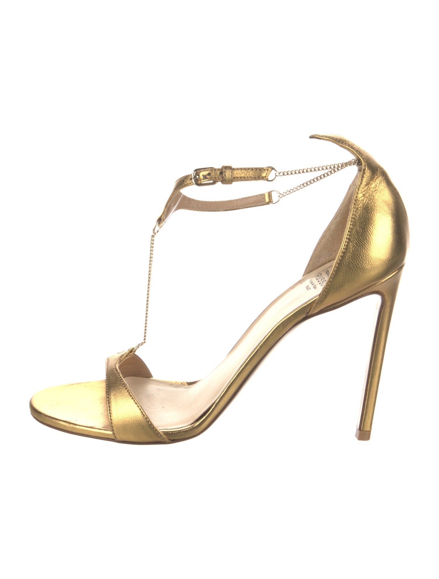 Francesco Russo Patent Leather T-Strap Sandals