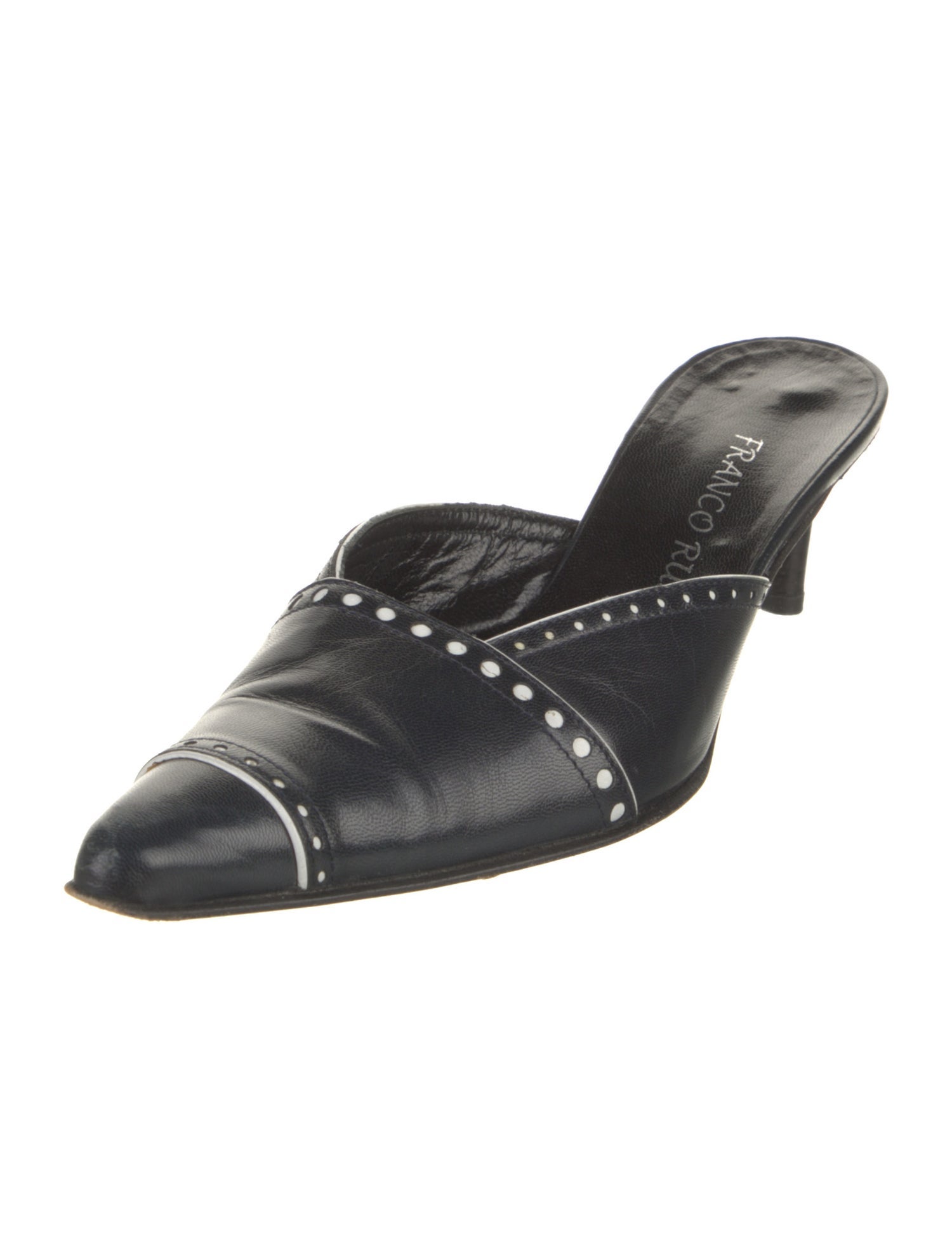 Francesco Russo Leather Mules