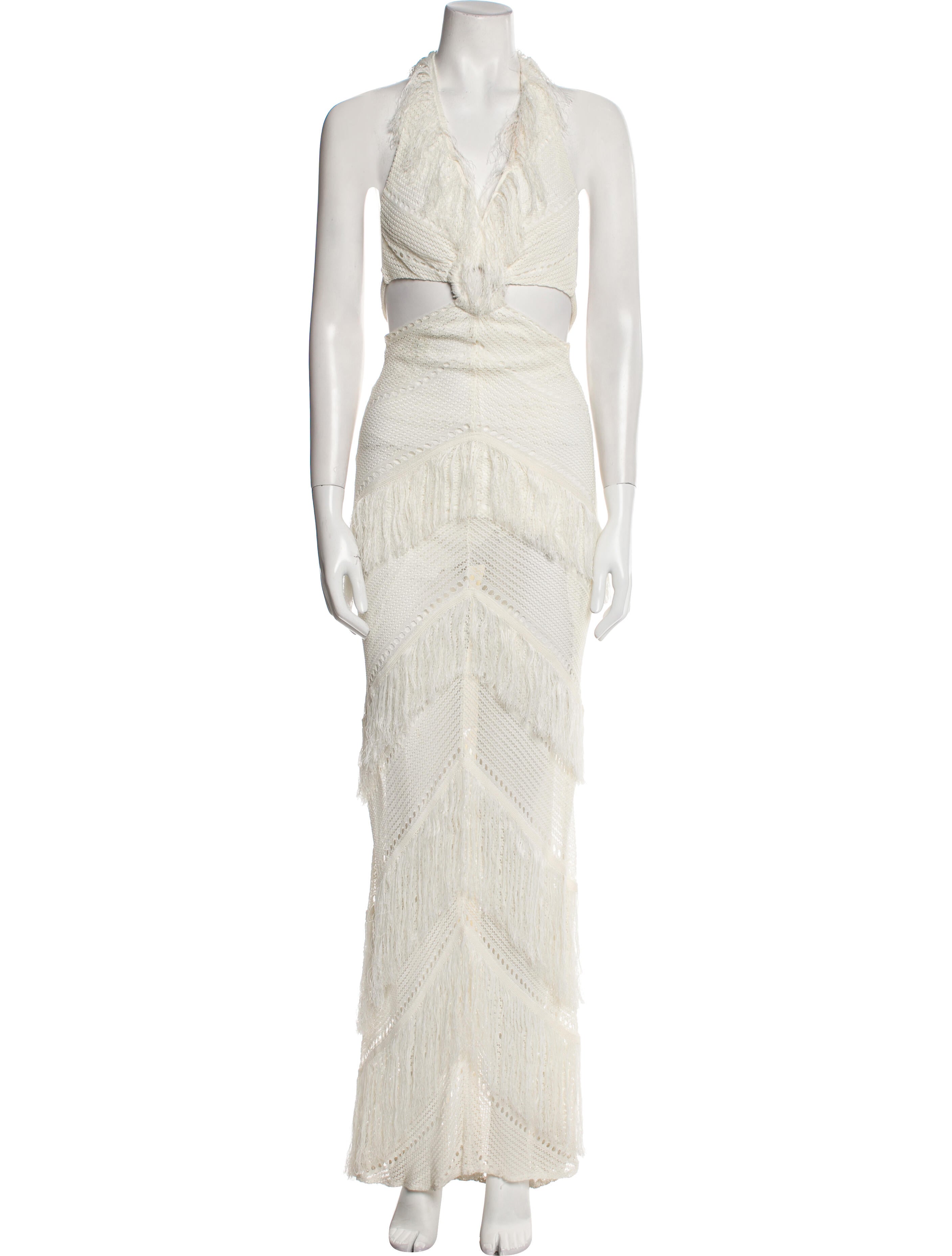 Raisa Vanessa Lace Pattern Long Dress