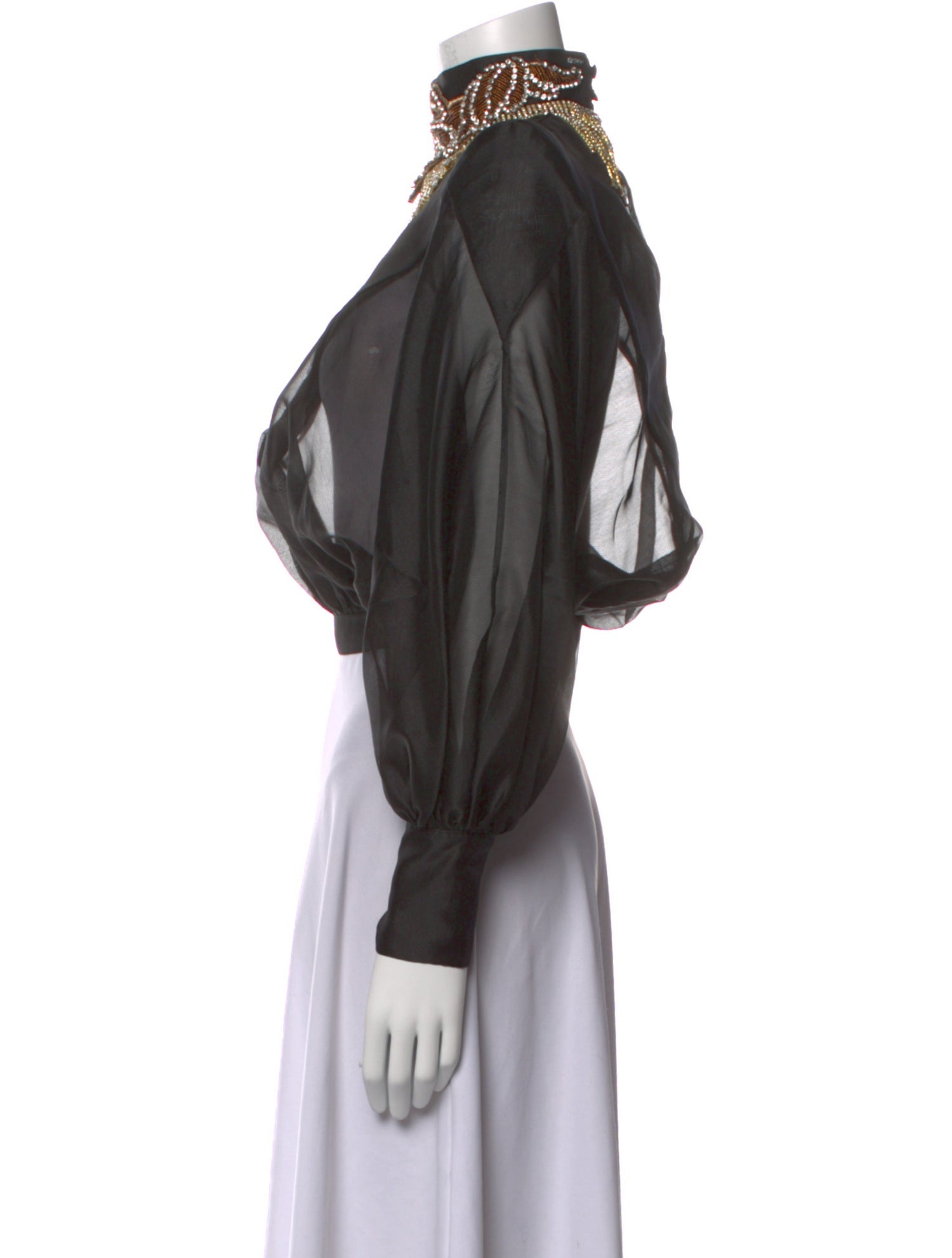 Raisa Vanessa Mock Neck Long Sleeve Crop Top