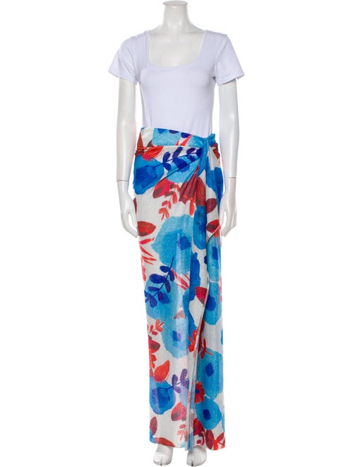 Raisa Vanessa Floral Print Chain-Link Accents Skirt Set