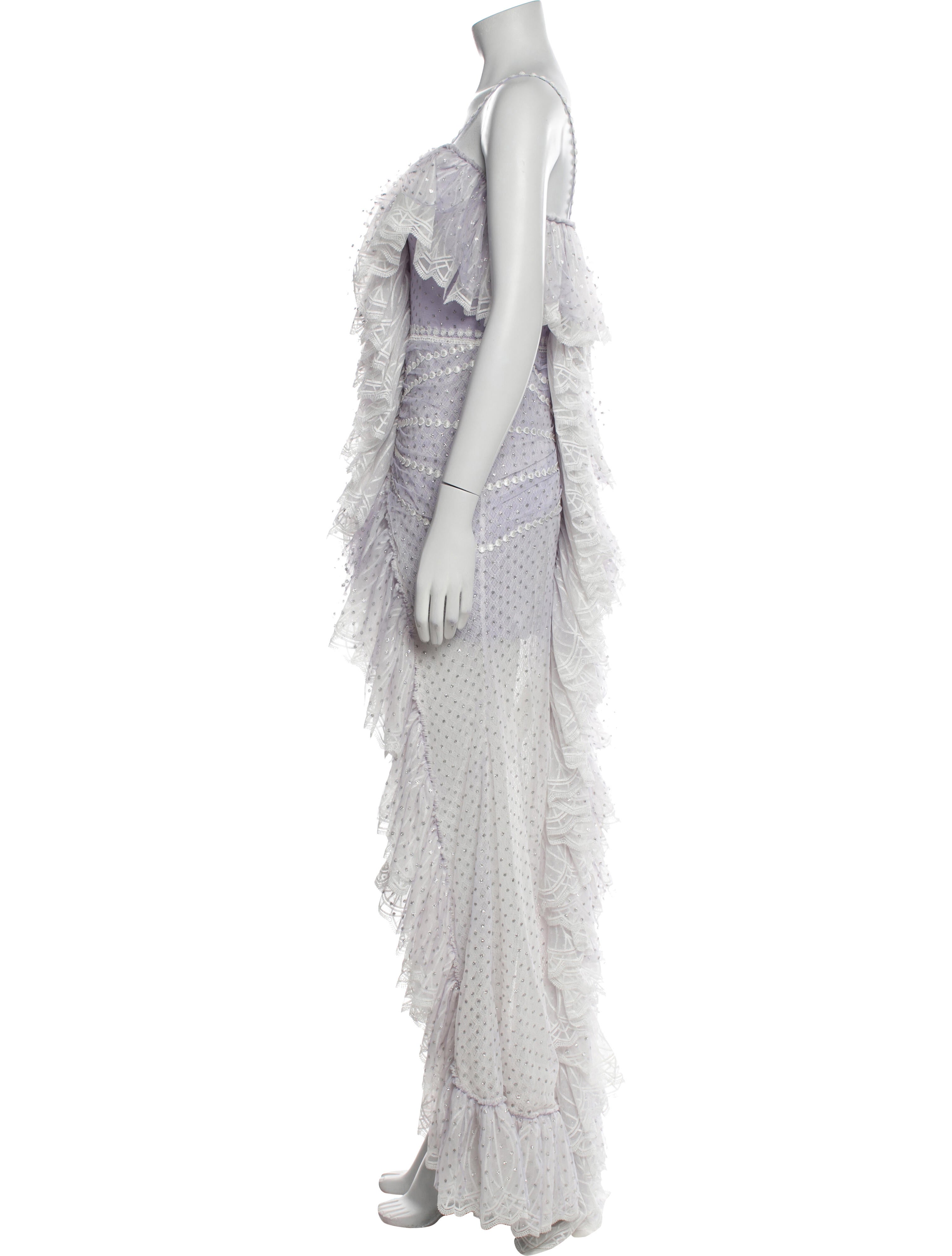 Raisa Vanessa Lace Pattern Long Dress