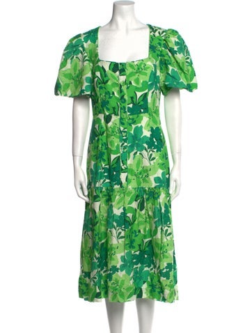 Rebecca Vallance Dresses Floral Print Midi Length Dress Us8, Uk12 | M