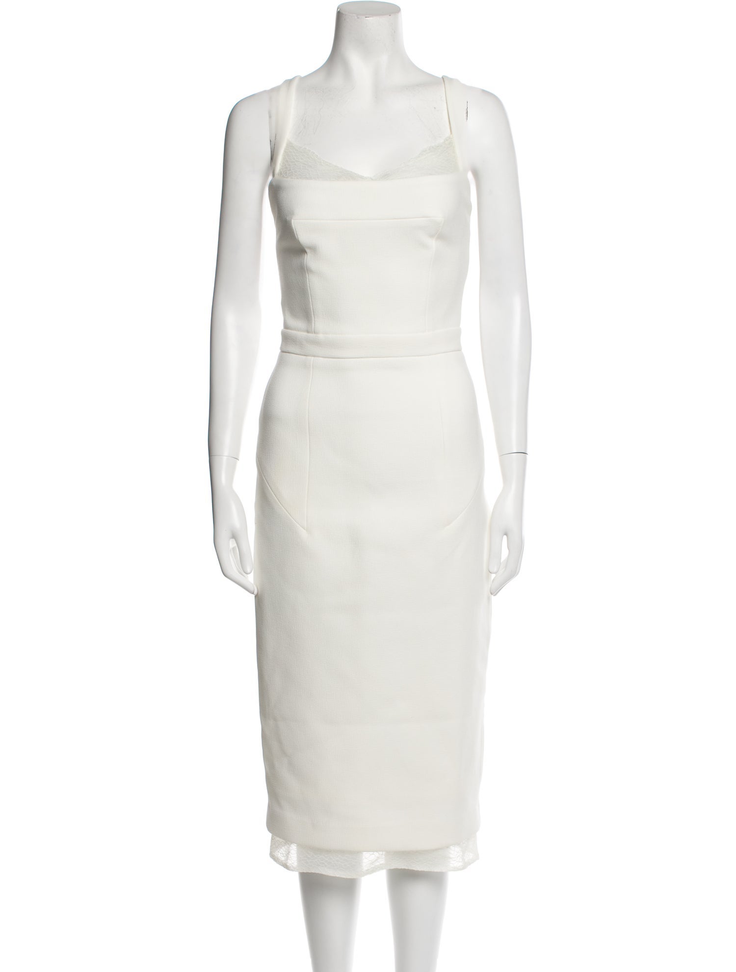 Rebecca Vallance Square Neckline Midi Length Dress