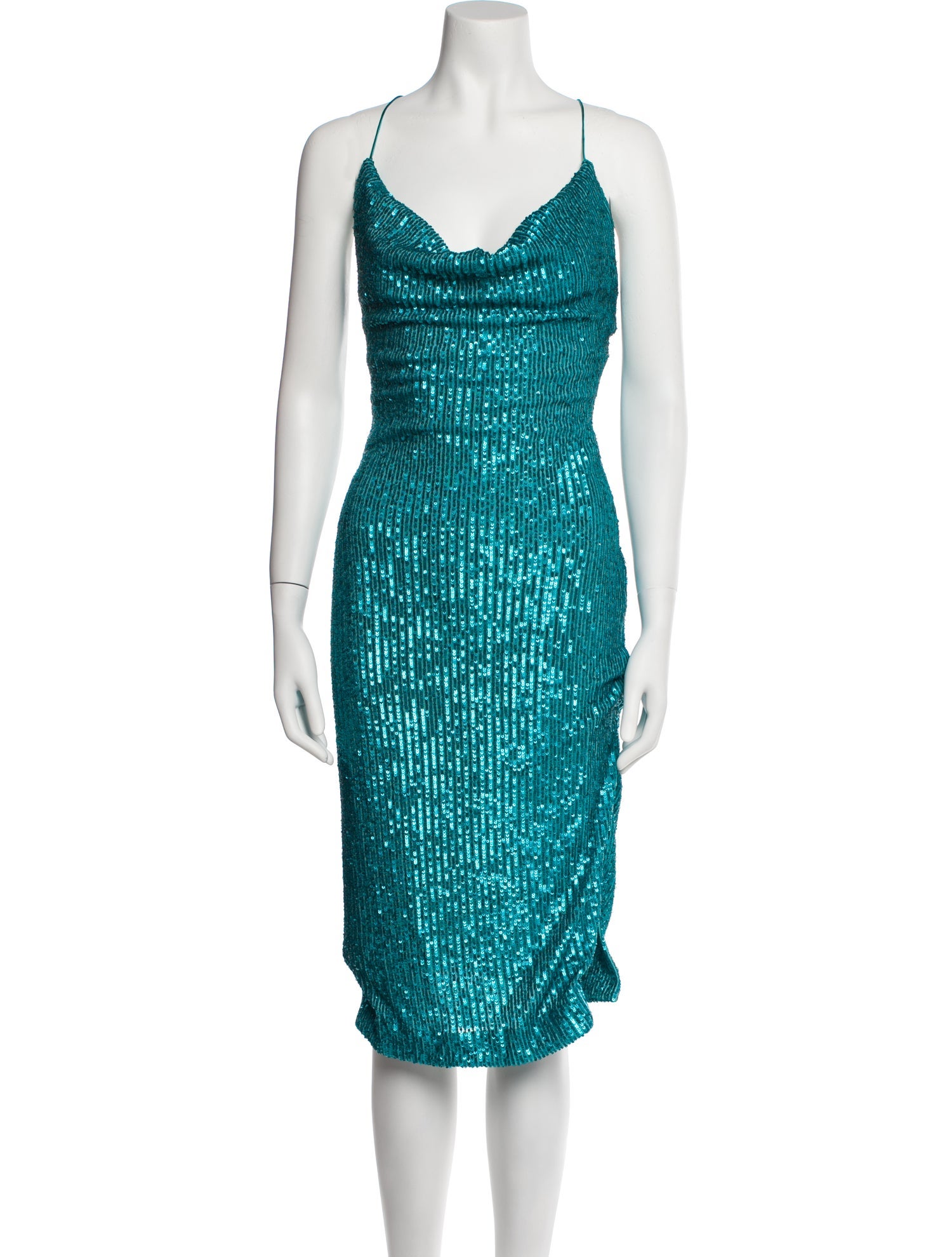 Rebecca Vallance Cowl Neck Knee-Length Dress