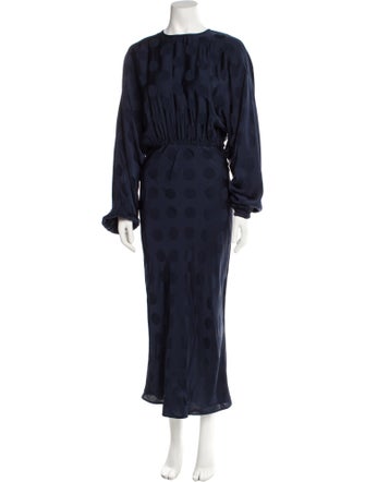 Rebecca Vallance Polka Dot Print Long Dress