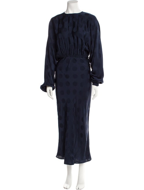 Rebecca Vallance Polka Dot Print Long Dress