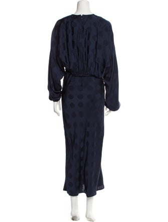 Rebecca Vallance Polka Dot Print Long Dress