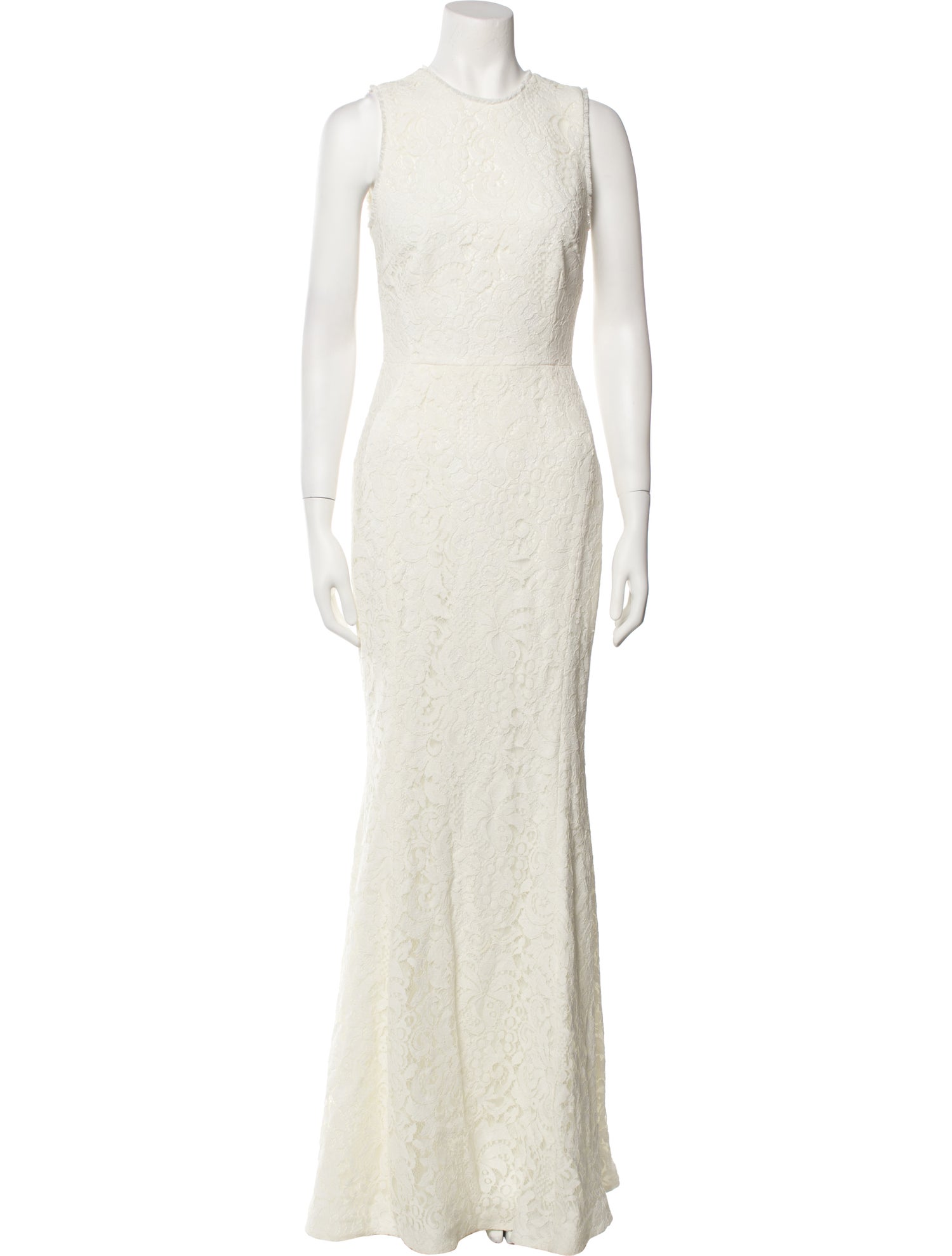 Rebecca Vallance Lace Pattern Long Dress