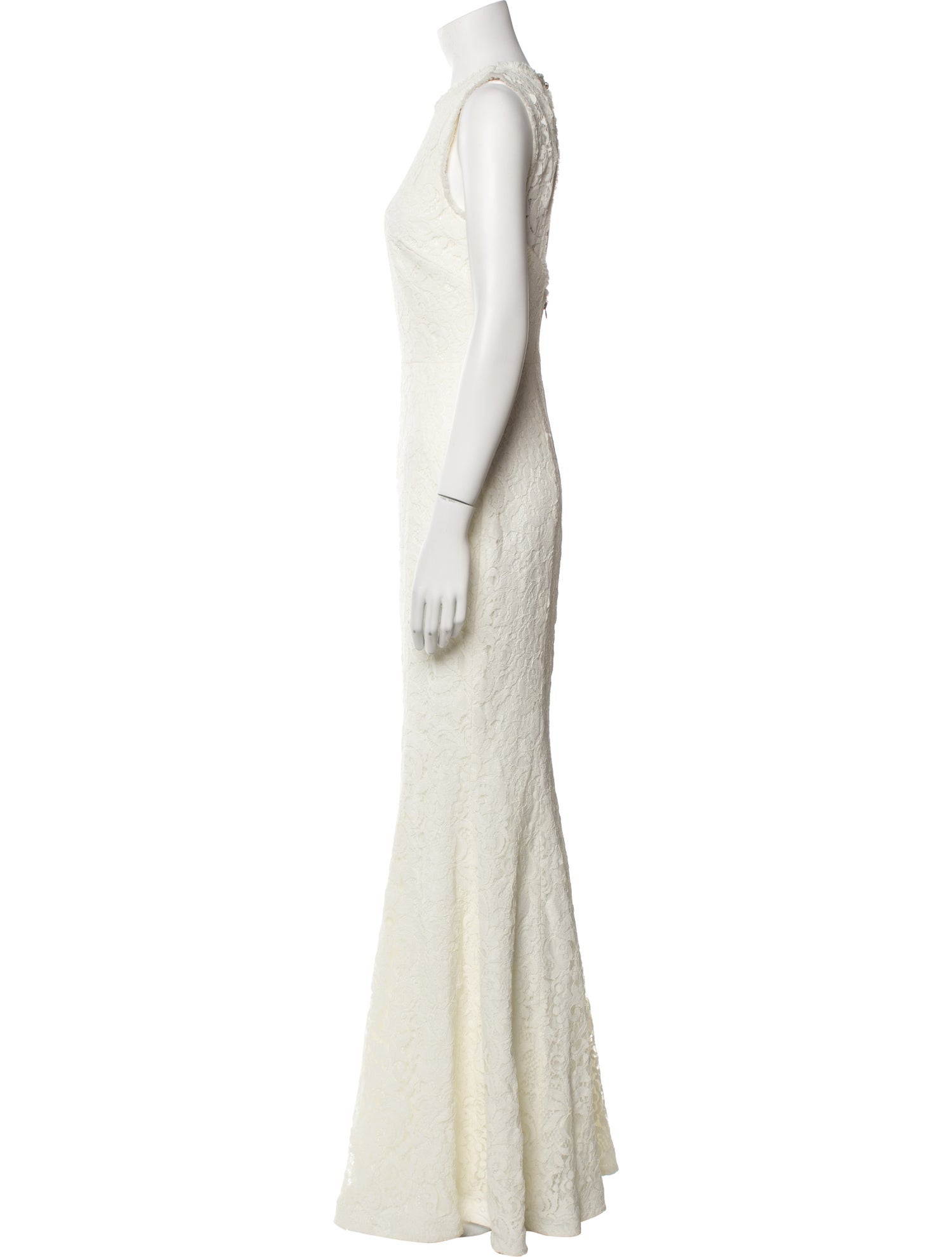 Rebecca Vallance Lace Pattern Long Dress