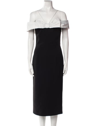 Rebecca Vallance Off-The-Shoulder Midi Length Dress