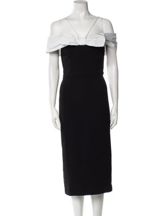 Rebecca Vallance V-Neck Midi Length Dress