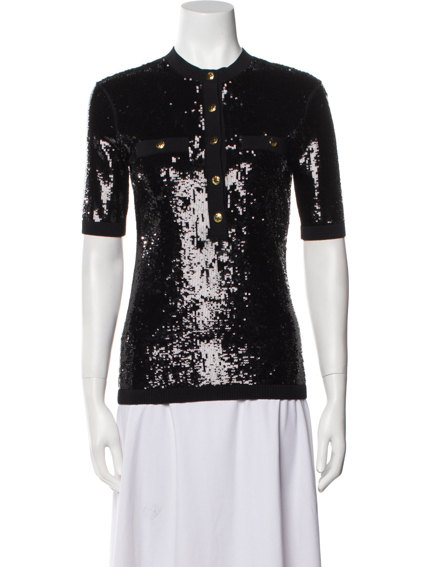 Rebecca Vallance Sequin Crew Neck T-Shirt w/ Tags