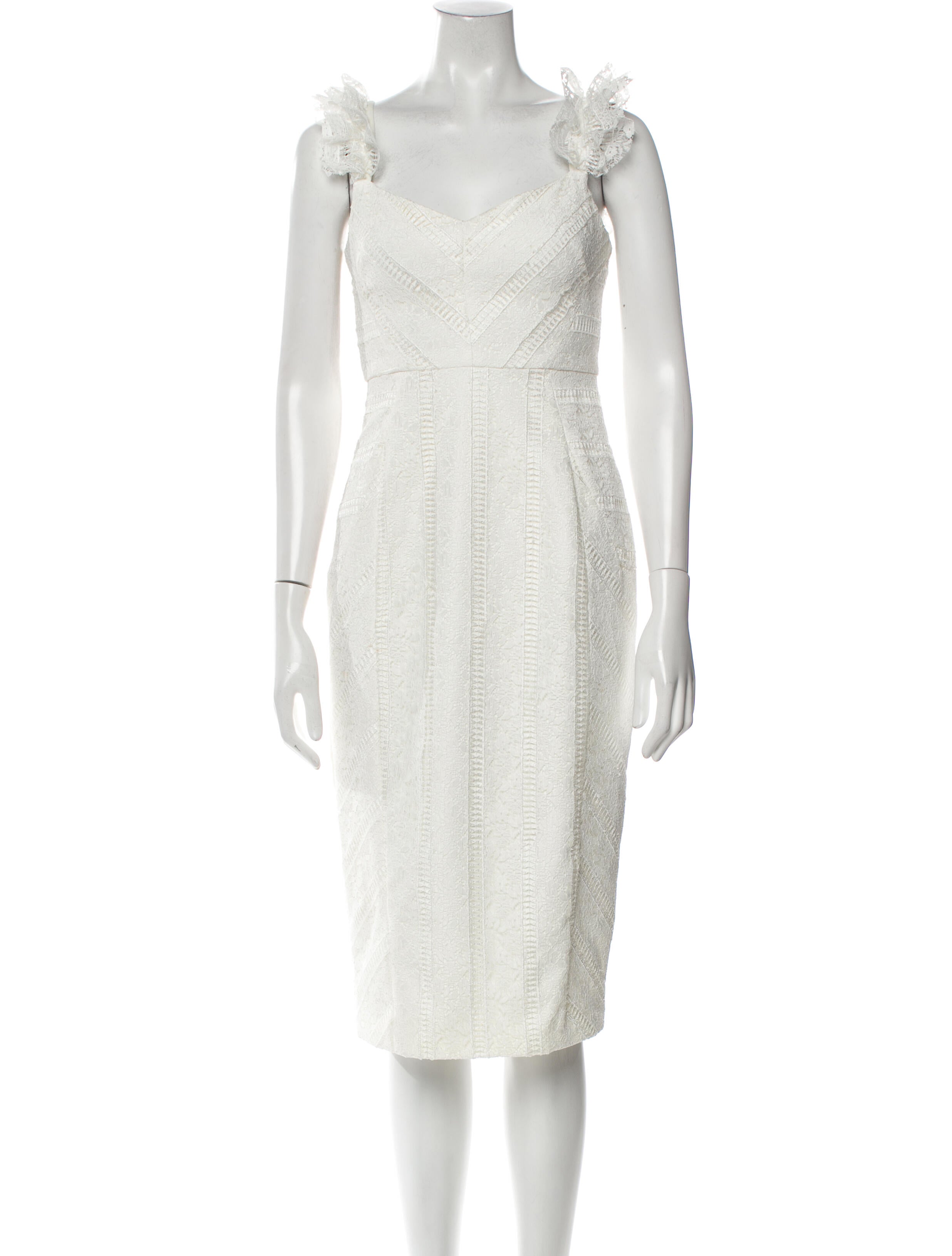 Rebecca Vallance Square Neckline Midi Length Dress