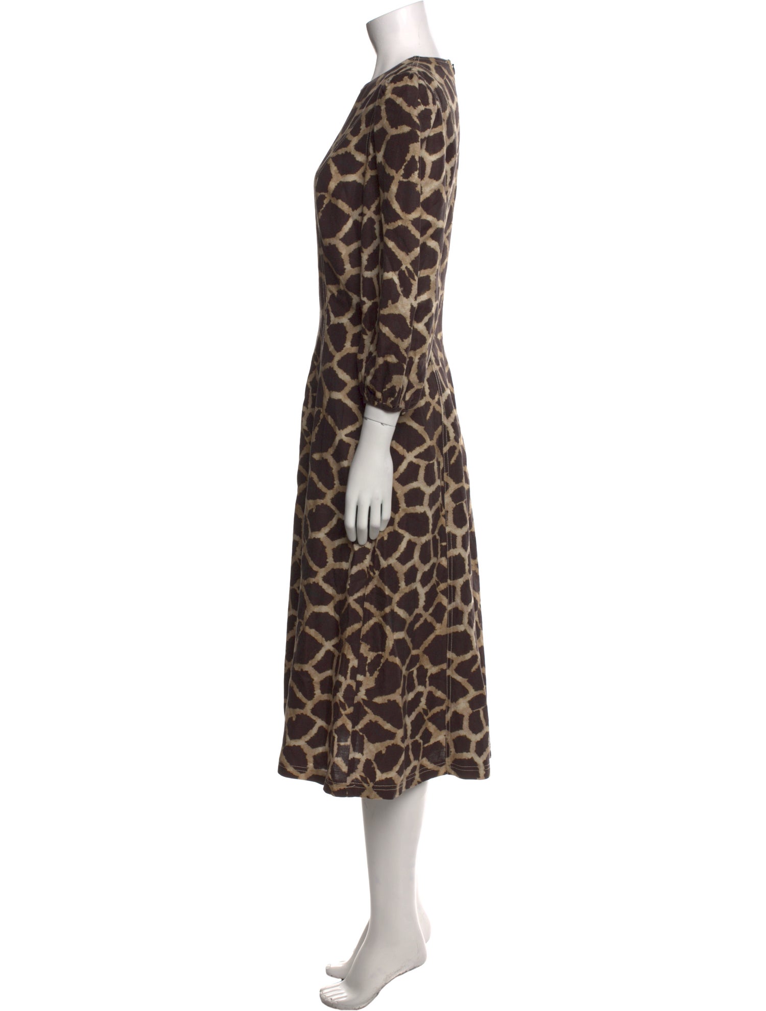 Rebecca Vallance Linen Midi Length Dress