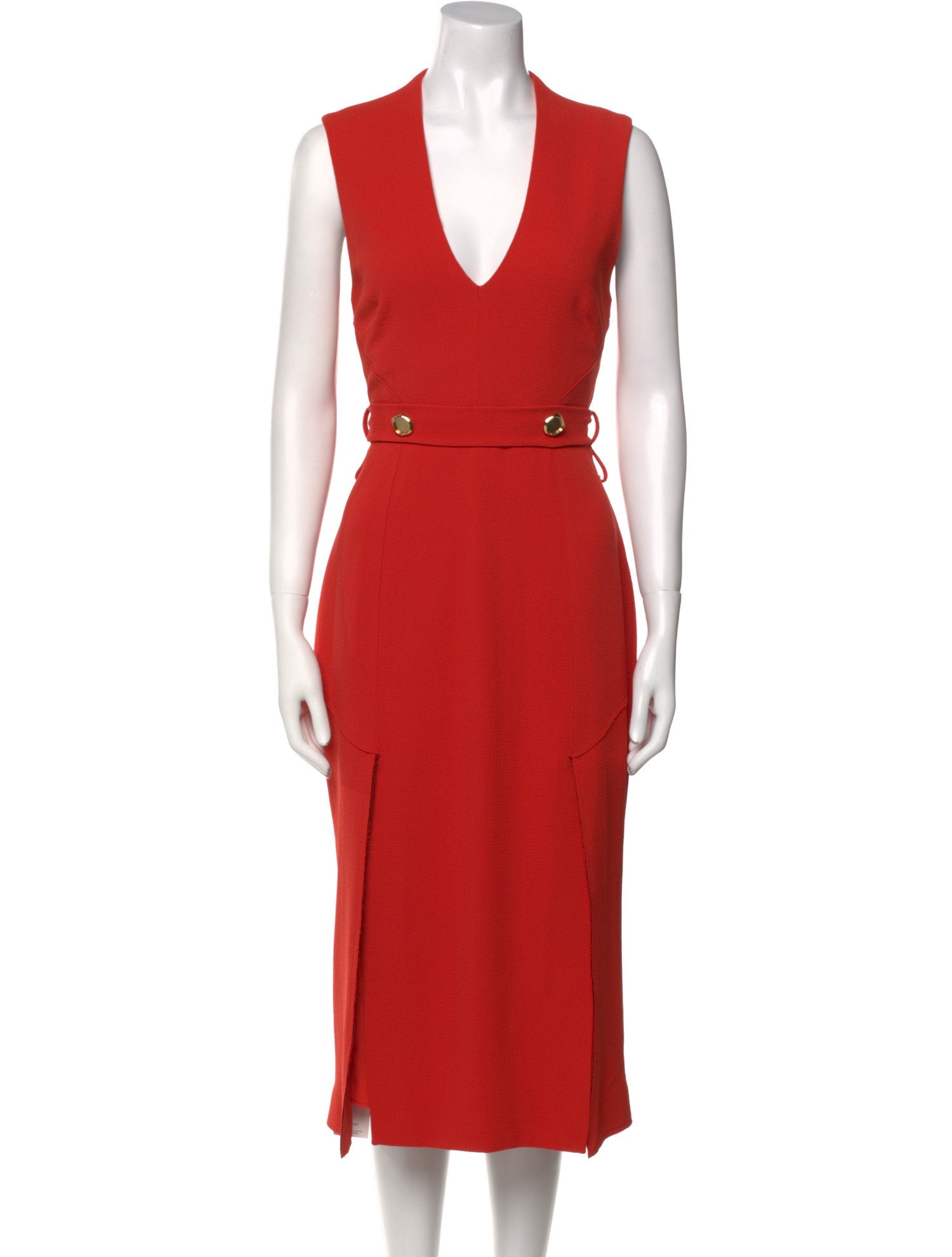 Rebecca Vallance V-Neck Midi Length Dress