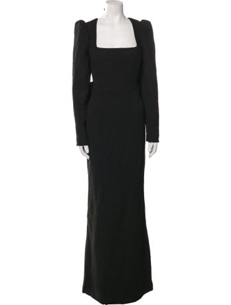 Rebecca Vallance Square Neckline Long Dress