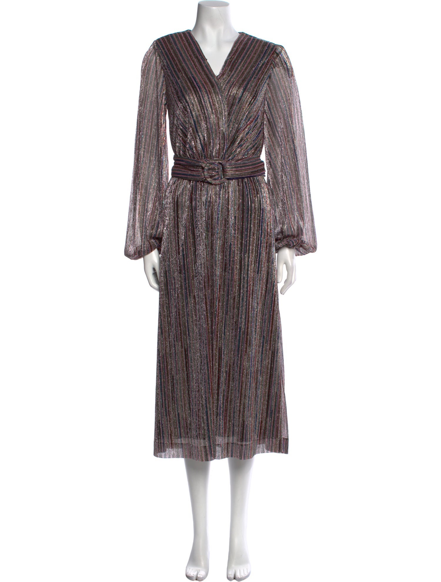 Rebecca Vallance Striped Long Dress