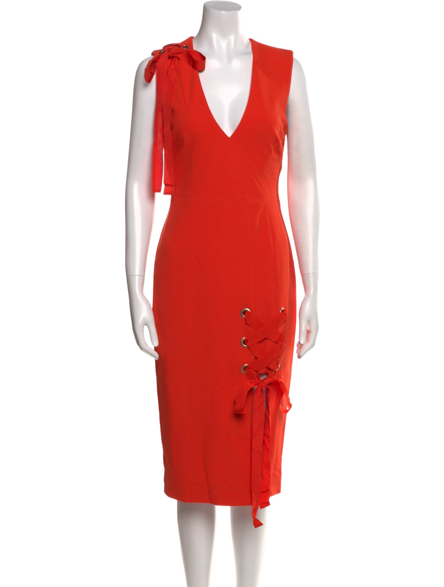Rebecca Vallance V-Neck Midi Length Dress