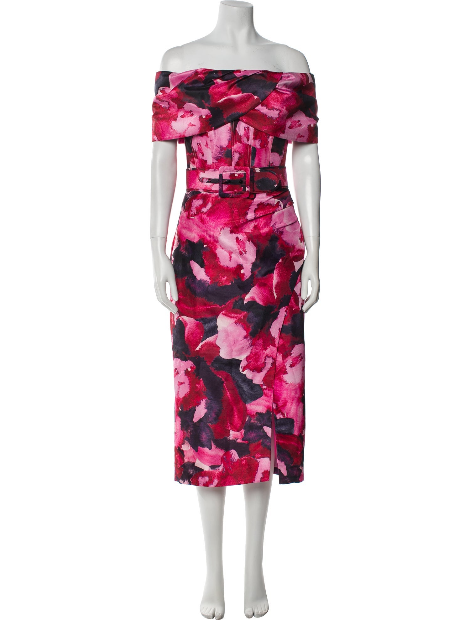 Rebecca Vallance Floral Print Midi Length Dress w/ Tags
