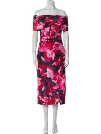 Rebecca Vallance Floral Print Midi Length Dress w/ Tags